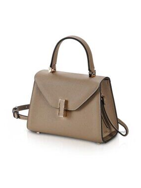 PU Leather Satchel Top Handle Handbag Twist Lock Shoulder Bag